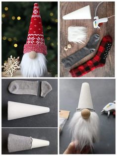 christmas crafts for kids to make and sell on etsyle com, including gnomes