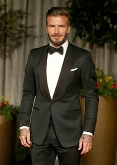 David Beckham Suit, Black Tuxedo Wedding, Groom Wedding Attire, Dinner Suit, Wedding Suits Groom, Tuxedo Wedding