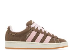 Wmns Campus 00s 'Dust Cargo Clear Pink' - Adidas - HQ4569 - dust cargo/clear pink/cloud white | Flight Club Light Pink Adidas Campus, Adidas Campus Brown Pink, Adidas Campus 00s Brown And Pink, Pink And Brown Adidas, Brown And Pink Adidas, Pink And Brown Shoes, Adidas Shoes Campus 00, Shoes For Concert, Pink Campus 00