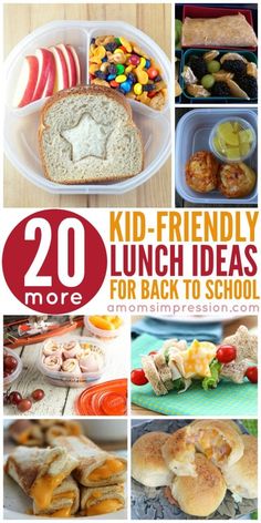 20 kid - friendly lunch ideas for back to school