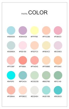 the color scheme for pastel colors