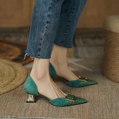 LBSFY - New Fashion Genuine Leather Shoes Women High Heels Party Wedding Shoes Spring Summer Pumps Ladies Shoes Heels for Women Ladies Leather Shoes, Lizard Pattern, Summer Pumps, Genuine Leather Shoes, Shoe Covers, Comfortable Flats, Jane Shoes, Pig Skin, Leather Shoes Woman