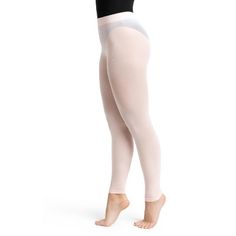 Enhance your studio style in the Footless Tight with Self Knit Waistband. Features a self knit waistband that holds the tight securely in place without the discomfort of elastic. Made of a nylon and spandex blend that wicks moisture to keep you dry while working up a sweat. Footless option makes it easy to slip on Capezio® footUndeez™ for a lyrical or modern class. Pink Stretch Footless Legwear, Footless Bottoms With Soft Fit, Soft Stretch Yoga Bottoms, Seamless Stretch Tights For Pilates, Stretch Solid Legwear For Barre, Stretch Ballet Footless Tights, Ballet Style Stretch Footless Tights, Ballet-style Stretch Footless Tights, Pink Stretch Footless Hosiery