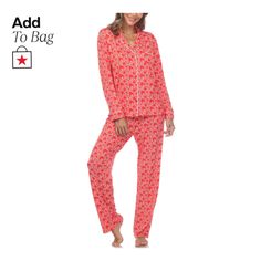 in stock Cute Pajamas, Matching Pajamas, Loungewear Women, Red Hearts, Family Pajamas, Print Pajamas, White Mark, Heart Print, Pajamas Women