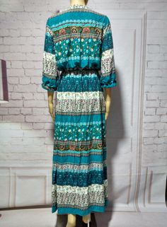 Women's Maxi Dress Bohemian Beach Dress Aztec Pattern V Neck Split Maxi Blue Dress Breasted Beach Loose Breathable Streetwear Turquoise Maxi Dress For Beach Cover-up, Bohemian V-neck Boho Dress For Vacation, Turquoise V-neck Maxi Dress For Vacation, Light Blue V-neck Maxi Dress For Beach, Bohemian V-neck Dress For Vacation, Light Blue Maxi Dress For Spring Vacation, Spring Vacation Light Blue Maxi Dress, Turquoise Maxi Dress For Beach Cover-up In Spring, Green Long Sundress For The Beach