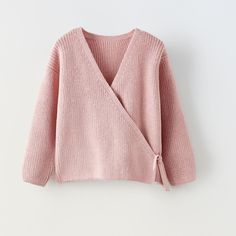 Zara Ballet Wrap Knit Cardigan. Never Worn! Pink Knitted Long Sleeve Top, Pink Long Sleeve Knitted Top, Zara Chunky Knit Cardigan, Pink Hand Knitted Long Sleeve Tops, Hand Knitted Long Sleeve Pink Tops, Cozy Knitted Zara Cardigan, Solid Zara Knit Sweater, Zara Cotton Knitted Sweater, Zara Knitted Cotton Sweater