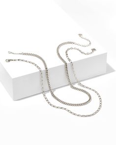 Get the layered look for less with the Set of 2 Chain Necklace Layering Set in Mixed Metal. Featuring two of our favorite layering essentials, this exclusively priced set can be worn together or styled solo. Metal 14k Gold & Rhodium Plated Over Brass Size From top to bottom: 18-21", 18-21" Closure Lobster clasp Please note: Due to the one-of-a-kind nature of the medium, exact colors and patterns may vary slightly from the image shown. | Kendra Scott Set of 2 Chain Necklace Layering Set in Mixed Jewel Winter, Silver Kendra Scott, Layering Essentials, Sold Out Sign, Necklace Clasps, Necklace Layering, Silver Prices, Metal Necklaces, Mixed Metals