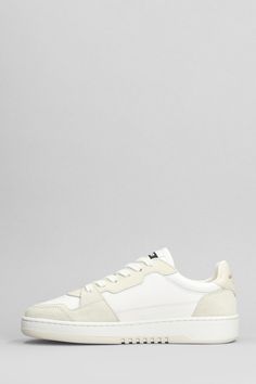 Dice Lo Bee Bird Sneakers in white leather, round toe, perforated upper toe, lace closure, Side detail, logo on heel, suede details, rubber outsole, Made in Portugal White Sneakers With Contrast Sole And Round Toe, Sporty White Skate Shoes With Contrasting Heel, Modern White Platform Sneakers With Contrasting Heel, White High-top Skate Shoes With Contrasting Heel Counter, White Leather Skate Shoes With Contrasting Heel Counter, Leather Skate Shoes With Perforations And White Sole, White Leather Skate Shoes With Contrasting Heel, White Suede Skate Shoes With Laces, White Platform Sneakers With Contrasting Heel For Streetwear