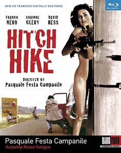 a movie poster for the film hitch hike with a naked woman leaning against a door