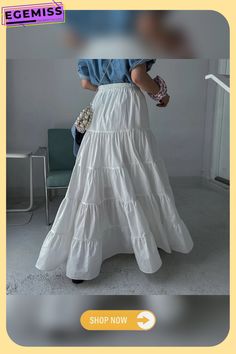 Women's Cotton High Waist Solid Pattern Casual Wear Long Skirts Long Skirts, Solid Pattern, Long Skirt, Womens Bottoms, Casual Wear, High Waist, Shop Now, High Waisted, Pattern