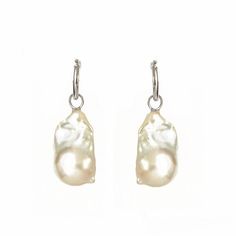 Item Details: Two large baroque pearls avg. 27mm x 12mm. 14K gold locking hoop earrings. Because we use natural baroque pearls, there may be slight variations in color/size/shape. Please allow 1 week for production and delivery. Pearls Jewellery, Style 2023, Baroque Pearl Earrings, Gold Hoops, Gold Hoop, Baroque Pearls, Gold Hoop Earrings, Wedding Accessories, Jewelry Gifts