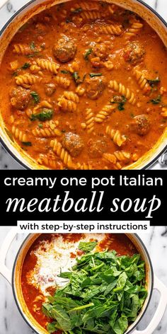 two bowls filled with meatballs and pasta