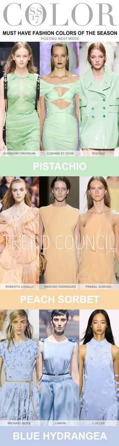 TRENDS // TREND COUNCIL - WOMEN'S COLOR . S/S 2017 | FASHION VIGNETTE | Bloglovin Trend Council, 2017 Trends, Color Boards, Colour Wheel, Lady Like, Color Dream, Colour Theory, Palette Inspiration