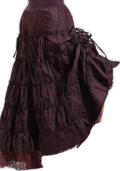 Gothic Asymmetrical Skirt For Festivals, Gothic Flowy Tiered Skirt, Gothic Tiered Flowy Skirt, Gothic Style Tiered Flowy Skirt, Gothic Flowy Ruffled Skirt, Summer Bohemian Skirt For Costume Party, Gothic Summer Festival Skirt, Summer Festival Gothic Skirt, Fitted Bohemian Skirt With Attached Cancan