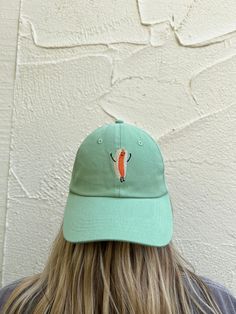 "The Charles" Cotton hat is a 6-panel hot dog dad hat with an adjustable brass clasp closure with a direct embroidery logo. Crown: 100% Cotton fabric Visor: 100% Cotton fabric 6-panel Adjustable Brass clasp hat Chain stitch embroidery Fun Cotton Hat With Curved Bill, Fun Adjustable Dad Hat, Fun Cotton Trucker Hat With Curved Brim, Cheap Embroidered Dad Hat, Fun Adjustable Cotton Dad Hat, Fun Cotton Snapback Baseball Cap, Fun Cotton Baseball Cap, Fun Cap With Embroidered Logo, Fun Cotton Trucker Hat