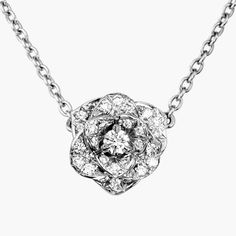 White gold Diamond Pendant G33U0085 - Piaget Luxury Jewelry Online Timeless White Gold Necklace With Large Pendant, Formal Necklace With Detachable Flower Pendant, Elegant Formal Jewelry With Rose Design, Formal Necklaces With Detachable Flower Pendant, Elegant Rose Design Jewelry For Formal Occasions, Formal Necklace With Polished Flower Pendant, Elegant Necklaces With Flower Pendant And Polished Finish, Elegant Flower Pendant Necklaces For Formal Occasions, Timeless Flower Pendant Necklace For Formal Occasions