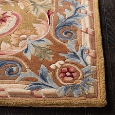 an area rug is shown on the floor