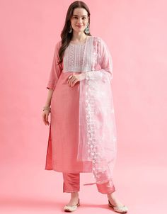 Designer Party Wear Silk Blend Readymade Suit Peach Silk Blend Pant Straight Front View Peach Dupatta, Suit Salwar, Peach Art, Indian Salwar Kameez, Salwar Kameez Online, Moroccan Caftan, Indian Suits, Salwar Kameez Designs, Hip Dress