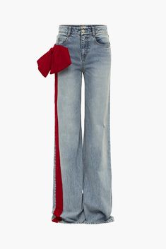 Bow Detail Jeans Ropa Upcycling, Looks Street Style, Mode Inspo, Sheer Fabric, Christmas 2024, Casual Style Outfits, Mode Inspiration, Upcycle Clothes, Fashion Sewing