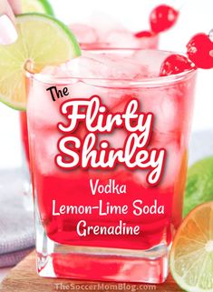 the flirty shiney vodka lemon lime soda