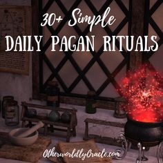 Not sure how to incorporate your pagan spirituality into daily life? Here's my list of 30+ simple daily pagan rituals to implement in your routine. Druidism Spirituality, Pagan Life, Pagan Lifestyle, Pagan Beliefs, Wiccan Rituals, Pagan Spirituality, Pagan Crafts, Wiccan Magic, Pagan Rituals