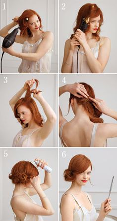 . Tutorial Chignon, Side Chignon, Pin Curl, Holiday Hairstyles, Blow Dryer