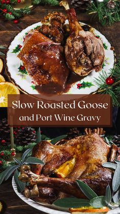 slow roasted goose and port wine gravy