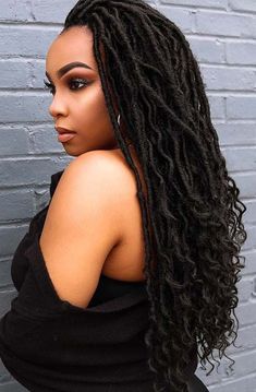 Locs Curly Ends, Faux Locs Curly Ends, Braids Hairstyles For Black Women, Locs Curly, Faux Locs Braids, Twisted Hair, Glam Hair