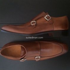 All sales on this item are final sale.  This item will ship approximately 5 business days from when your order... Luxury Slip-on Leather Shoes For Business, Semi-formal Calf Leather Dress Shoes With Round Toe, Luxury Slip-on Dress Shoes For Semi-formal Occasions, Designer Monk Strap Slip-on Shoes For Semi-formal Occasions, Elegant Brown Monk Strap Shoes With Rubber Sole, Luxury Calf Leather Monk Strap Shoes For Work, Luxury Formal Monk Strap Shoes With Rubber Sole, Designer Monk Strap Shoes With Brogue Detailing For Business, Wingtip Leather Shoes With Brogue Detailing For Business