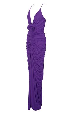 This stunning maxi dress is perfect for a special occasion. The amethyst-colored fabric is adorned with beautiful flowers, and the plunging neckline is both sexy and elegant. The flowing skirt is sure to make you feel like a goddess. Gentle Dry Clean Only Colour may vary due to lighting on images. The product images (without model) are closest to the true colour of the product.Item runs true to size chart and is cut to suit our size chart. Please refer to our size chart for the best fit. Do not Floral Print Frock, Flower Midi Dress, Plunge Maxi Dress, Satin Corset Dress, Beautiful Maxi Dresses, Colored Fabric, A Goddess, Flowing Skirt, Green Midi Dress