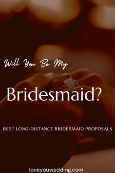 a person holding their hand with the words will you be my bridesmaid?