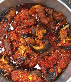 the food is prepared and ready to be eaten in the pot or pan on the stove