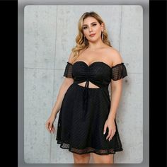 Off The Shoulder Dress Black Off The Shoulder Dress Black, Bloomchic Dresses, Elegant Color, Love Free, Plus Size Clothing For Women, Trendy Plus Size Clothing, Off The Shoulder Dress, Flattering Dresses, Plus Size Womens Clothing