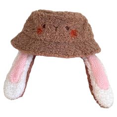 An Adorable, Fluffy Bunny Ear Bucket Hat! These Bucket Hats Will Add A Sprinkle Of Cute To Any Outfit With Their Soft Fluffy Appearance And Floppy Bunny Ears. Made From Soft Wool Fleece Material; Embroidered Face + Spray On Cheek Blush Size: One Size; Circumference Of 58.5 Cm / 23 Inches Condition: Nwot Cute Adjustable Winter Bucket Hat, Cute Adjustable Bucket Hat, Cute Pink Wide Brim Bucket Hat, Whimsical Pink Bucket Hat, Pink Bucket Hat One Size Fits Most, Pink Kawaii Hat One Size Fits Most, Cute Pink Adjustable Bucket Hat, Cute Adjustable Pink Bucket Hat, Pink One Size Bucket Hat