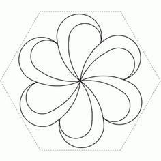 an image of a flower that is in the shape of a hexagon