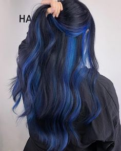 Dark Blue Hair Color Ideas, Blue Hair Underneath, Dark Blue Hair Color, Blue Hair Styles, Dark Blue Hair Dye, Blue Hair Extensions, Electric Blue Hair, Blue Hair Color Ideas