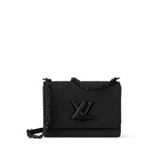 LOUIS VUITTON® - Twist Mm - All Black Lv Bag Black, Louis Vuitton Bag Black, Expensive Purses, Lv Twist, Breton Stripes, Trunk Bag, Latest Bags, Louis Vuitton Official, Wallet Pouch