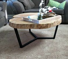 a living room with a couch, coffee table and two sofas in the background