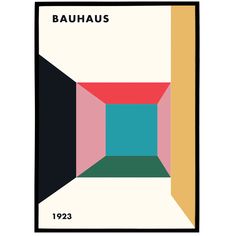 bauhus's poster for 1932 shows the interior of a room with an open door