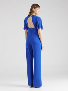 Wear this refined sabl�é crepe jumpsuit on your special occasions. It is characterized by ultra chic details, such as the ruffled sleeves and the back neckline with opening. Sand crepe fabric Main fabric: 89% Polyester, 11% Elastane Secondary fabric: 100% Polyester Slipped fit Ruffle sleeve above the elbow V-neck on the front; opening on back neckline Fly button detail on neckline Fly zip pull detail on center back Eco-sustainable process The model is 176 cm tall and wears size IT 40/XS/0 Product Jumpsuit Jeans, Crepe Jumpsuit, Blouse Pants, Ruffled Sleeves, Blue Waves, Crepe Fabric, Knit Vest, Shop Swimwear, Blazer Dress