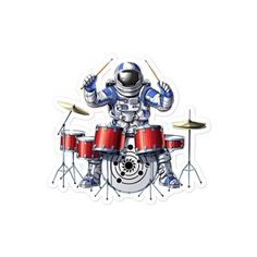 an image of a robot playing drums