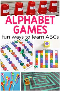 the alphabet games are fun and easy to learn for kids with this printable activity