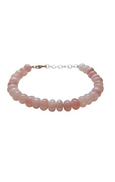 THEODOSIA - Pink Opal Bracelet Theodosia Jewelry, Opal Bracelet, Pink Opal, Opal Necklace, Necklace Bracelet, Baby Pink, Gold Chain, Gold Chains, Lobster Clasp