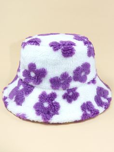 White Casual   Polyester Floral Bucket Hat Embellished  Fall/Winter Women Accessories How To Style Bucket Hats, Crochet Bucket Hat Free Pattern, Women Bucket Hat, Flower Bucket Hat, Fuzzy Bucket Hat, Style Bucket Hat, Brand Ideas, Fall Hats