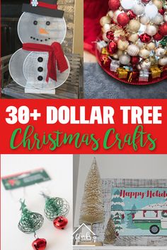 christmas crafts that are easy to make with dollar tree ornaments and other holiday decor items