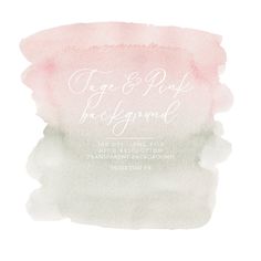 watercolor wedding save the date card in pink and green with white ink on it