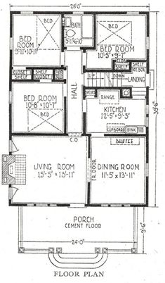 the floor plan for a two story house