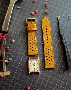 Handmade Rally Yellow Babele Leather Watch Straps, Classic Real Leather Watch Bands 18mm 20mm 22mm 24mm, and Customize Babele Leather: Where Sophistication Meets Texture Unveil the unique charm of Babele Leather, a captivating line that captures the essence of "linen" calfskin. Launched in 2020 by Tanneries Haas in France, this exquisite material boasts a surface finish that artfully mimics linen. Delicately waxed for subtle allure, Babele is crafted from full-grain calfskin, making it the perfe Bookmarks Diy, Gentleman's Wardrobe, Handmade Bookmarks, Zermatt, Watch Straps, Leather Watch Strap, Leather Watch Bands, Painting Edges, Da Nang