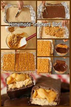 homemade snickkers bars with peanut butter and bananas