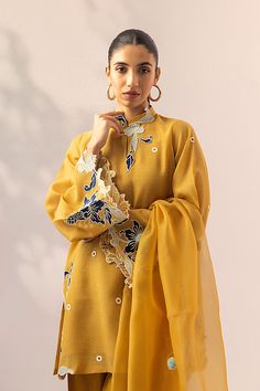 Whitney (A) – Sania Maskatiya International Yellow Raw Silk Kurta With Dabka, Yellow Dabka Raw Silk Kurta, Yellow Raw Silk Kurta With Dabka Detailing, Yellow Cotton Silk Kurta With Sheer Dupatta, Yellow Long-sleeved Raw Silk Salwar Kameez, Yellow Long-sleeved Kurta With Sheer Dupatta, Yellow Long Sleeve Raw Silk Kurta, Yellow Long Sleeve Kurta With Sheer Dupatta, Yellow Cotton Silk Salwar Kameez With Long Sleeves